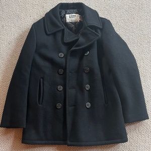 Schott NYC Mens Navy Pea Coat - 740N